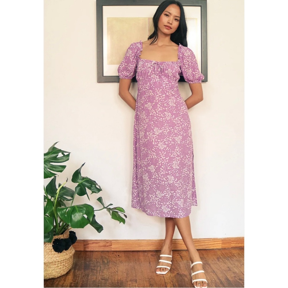 NWOT Faithfull the Brand Bette Floral Puff Sleeve Dress